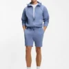 Piped-trim shorts in a cotton blend Piped-trim shorts in a cotton blend