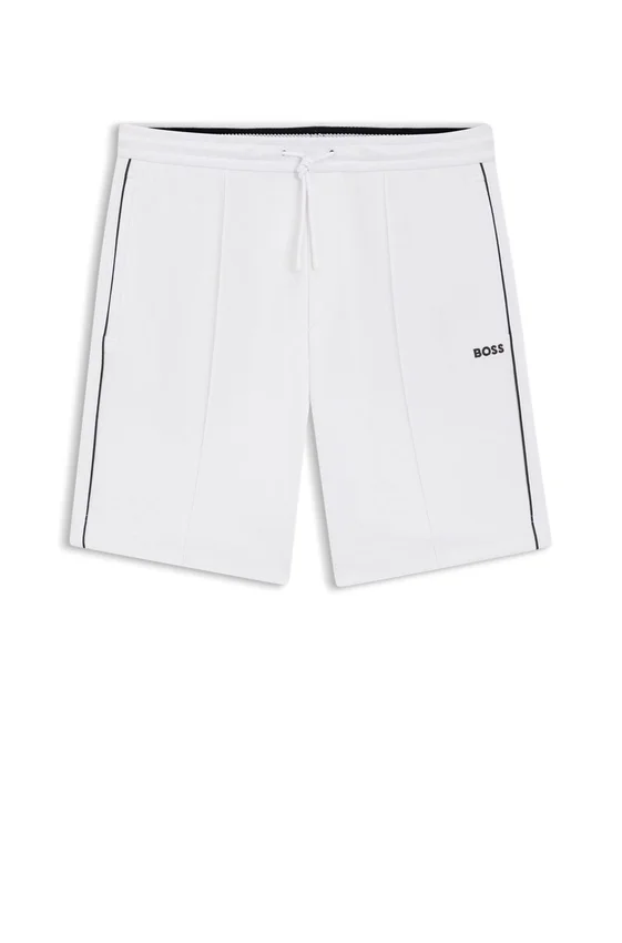 Piped-trim shorts in a cotton blend Piped-trim shorts in a cotton blend