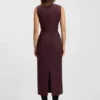 Piped-waistband dress in virgin wool Piped-waistband dress in virgin wool