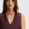 Piped-waistband dress in virgin wool Piped-waistband dress in virgin wool