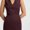 Piped-waistband dress in virgin wool Piped-waistband dress in virgin wool