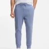 Piping-detail tracksuit bottoms in a cotton blend