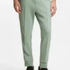 Piping-detail tracksuit bottoms in a cotton blend