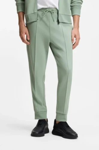 Piping-detail tracksuit bottoms in a cotton blend