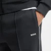 Piping-detail tracksuit bottoms in a cotton blend