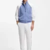 Piping-detail tracksuit bottoms in a cotton blend