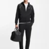 Piping-detail tracksuit bottoms in a cotton blend