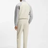 Piping-detail tracksuit bottoms in a cotton blend