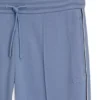 Piping-detail tracksuit bottoms in a cotton blend