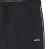 Piping-detail tracksuit bottoms in a cotton blend