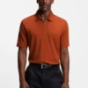 Piqué polo shirt with zip neck