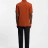 Piqué polo shirt with zip neck