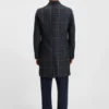 Plain-check coat in a slim fit