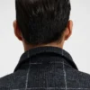 Plain-check coat in a slim fit