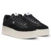 Platform sneakers with suede trims and comfort insole