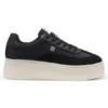 Platform sneakers with suede trims and comfort insole
