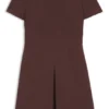 Pleat-front dress with short sleeves Pleat-front dress with short sleeves