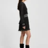 Plissé dress with smock-stitched waistband