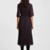Plissé dress with waistband smocking
