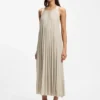 Plissé-pleat dress with halterneck Plissé-pleat dress with halterneck