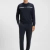 Pocket-detail tracksuit bottoms in a cotton blend