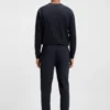 Pocket-detail tracksuit bottoms in a cotton blend