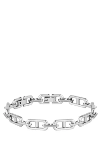 Polished and brushed chain cuff