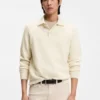 Polo-collar sweater in cashmere