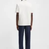 Polo shirt in mercerised stretch-cotton piqué Polo shirt in mercerised stretch-cotton piqué