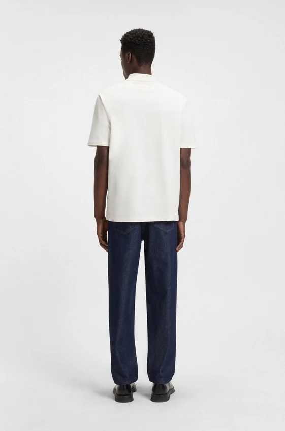Polo shirt in mercerised stretch-cotton piqué Polo shirt in mercerised stretch-cotton piqué