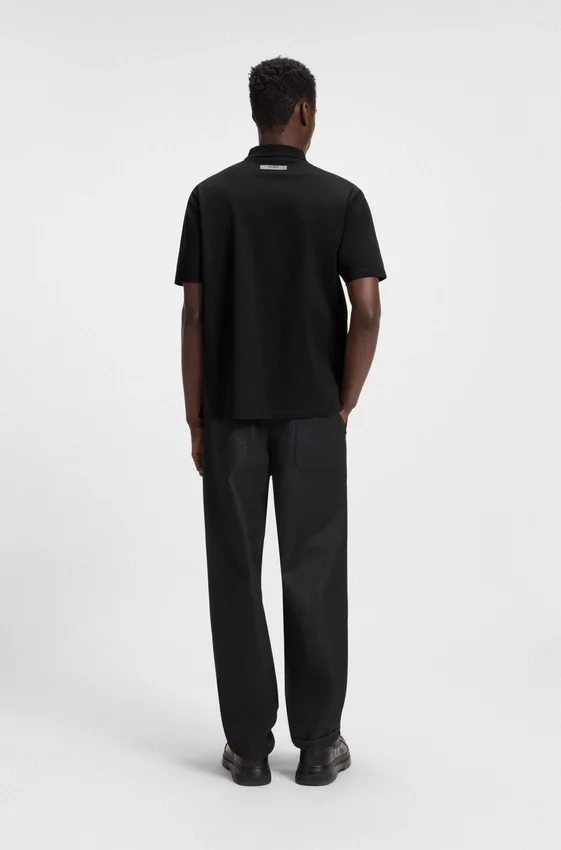 Polo shirt in mercerised stretch-cotton piqué Polo shirt in mercerised stretch-cotton piqué