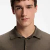 Polo sweater in wool, silk and cashmere