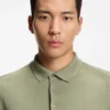 Polo sweater in wool, silk and cashmere