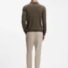 Polo sweater in wool, silk and cashmere