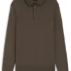 Polo sweater in wool, silk and cashmere