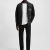 Porsche x BOSS knitted jacket with sleeve stripes