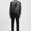Porsche x BOSS leather jacket with contrast details Porsche x BOSS leather jacket with contrast details