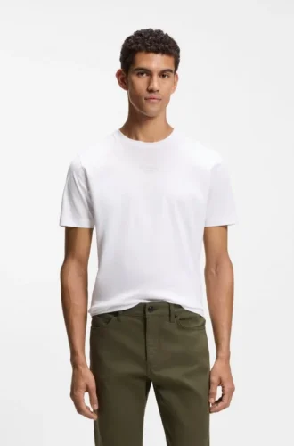 Porsche x BOSS mercerized-cotton T-shirt with rear graphics