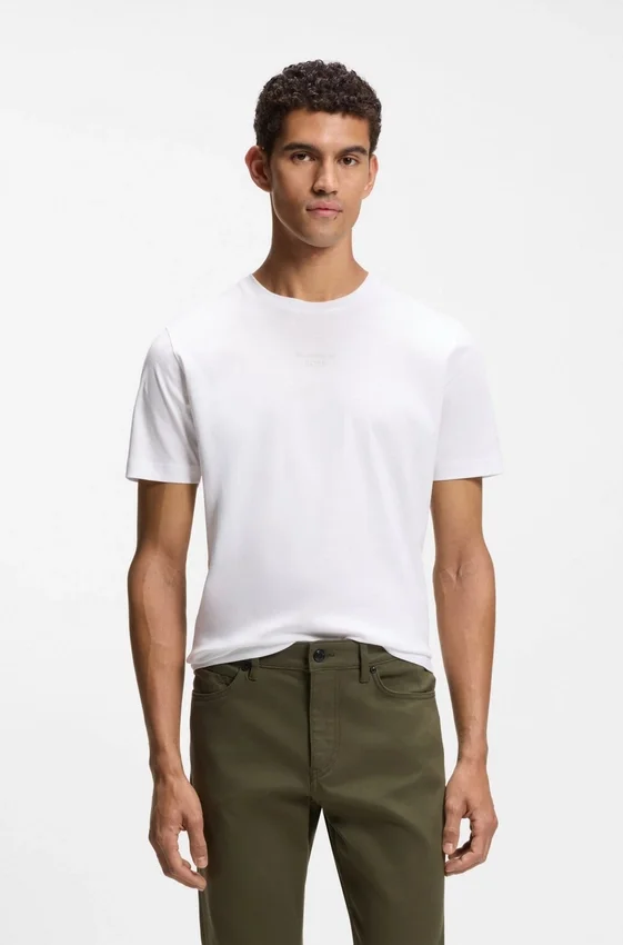 Porsche x BOSS mercerized-cotton T-shirt with rear graphics Porsche x BOSS mercerized-cotton T-shirt with rear graphics