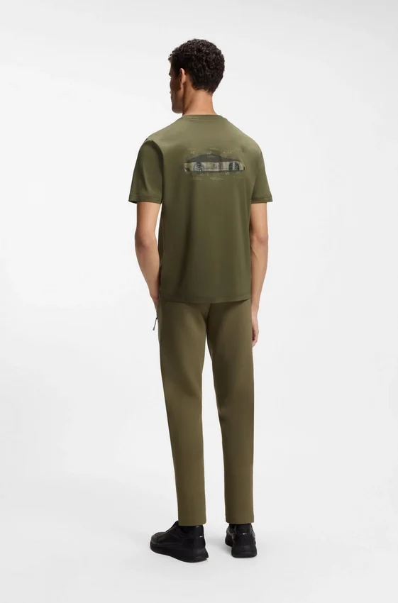 Porsche x BOSS mercerized-cotton T-shirt with rear graphics Porsche x BOSS mercerized-cotton T-shirt with rear graphics