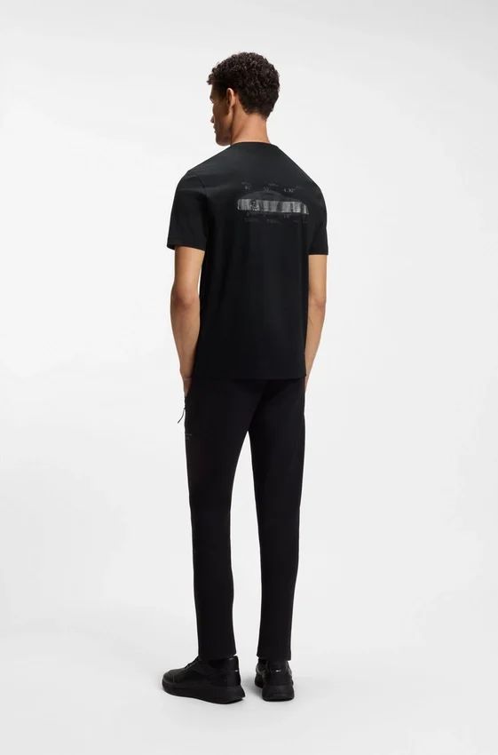 Porsche x BOSS mercerized-cotton T-shirt with rear graphics Porsche x BOSS mercerized-cotton T-shirt with rear graphics