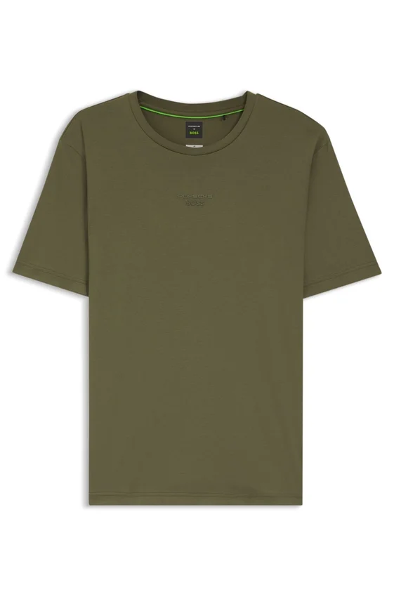 Porsche x BOSS mercerized-cotton T-shirt with rear graphics Porsche x BOSS mercerized-cotton T-shirt with rear graphics