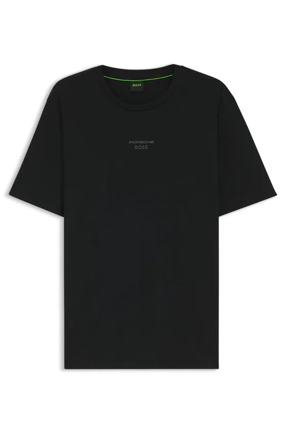 Porsche x BOSS mercerized-cotton T-shirt with rear graphics Porsche x BOSS mercerized-cotton T-shirt with rear graphics