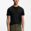 Porsche x BOSS mercerized-cotton T-shirt with reflective branding Porsche x BOSS mercerized-cotton T-shirt with reflective branding
