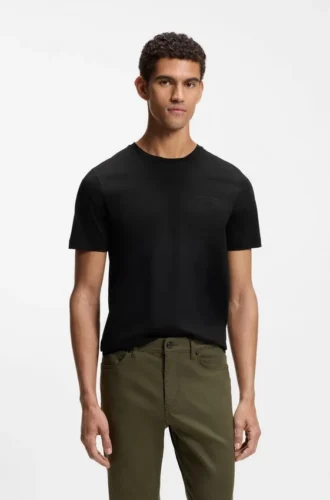 Porsche x BOSS mercerized-cotton T-shirt with reflective branding