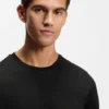 Porsche x BOSS mercerized-cotton T-shirt with reflective branding Porsche x BOSS mercerized-cotton T-shirt with reflective branding