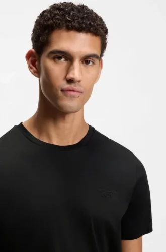 Porsche x BOSS mercerized-cotton T-shirt with reflective branding