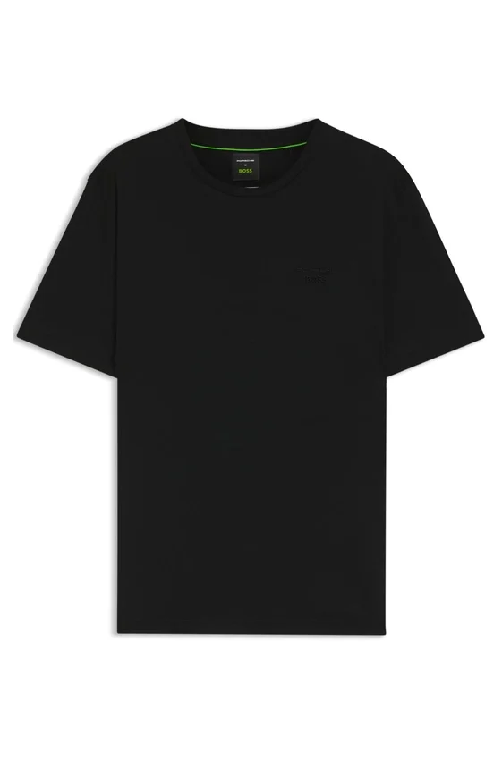 Porsche x BOSS mercerized-cotton T-shirt with reflective branding Porsche x BOSS mercerized-cotton T-shirt with reflective branding