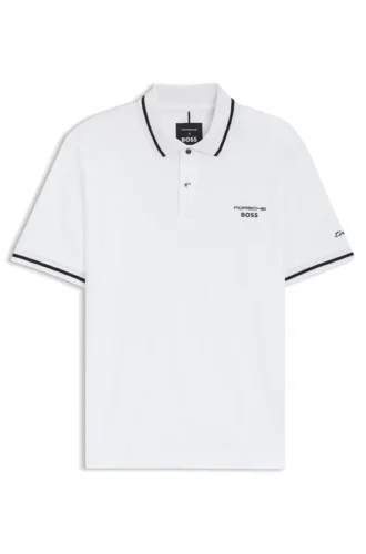 Porsche x BOSS polo shirt in anti-perspiration cotton