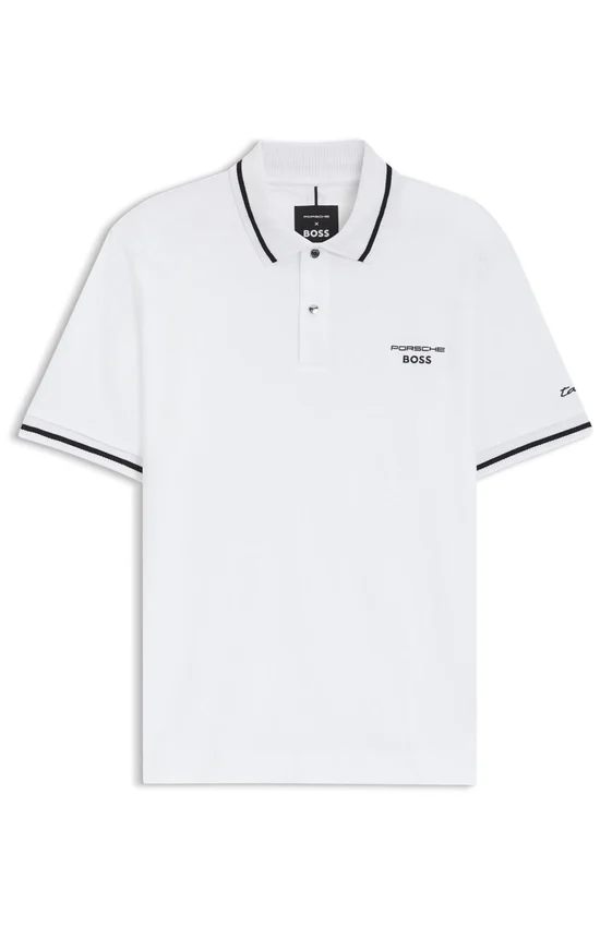 Porsche x BOSS polo shirt in anti-perspiration cotton Porsche x BOSS polo shirt in anti-perspiration cotton
